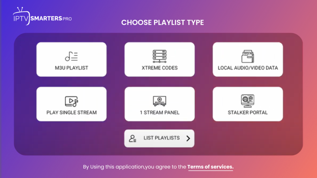 IPTV Smarters Pro login